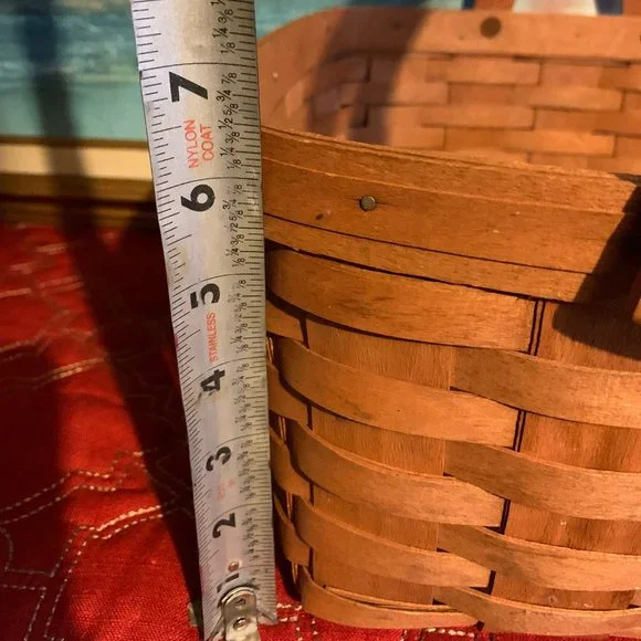 Bundle 𝅺2 Longaberger 1996 Handwoven Large/Small Square Baskets   12'' - Picture 9 of 16